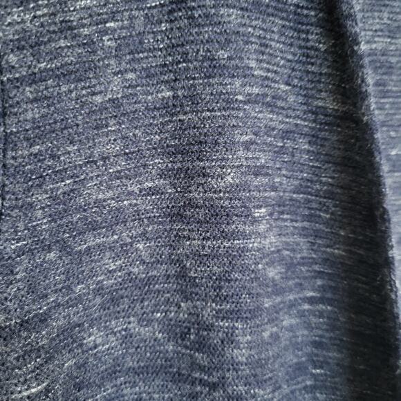 Talbots Cardigan Sweater Womens Medium Blue Open Front Fringe Casual Layering - Picture 9 of 11